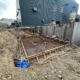 Rebar being placed in preparation for concrete pouring