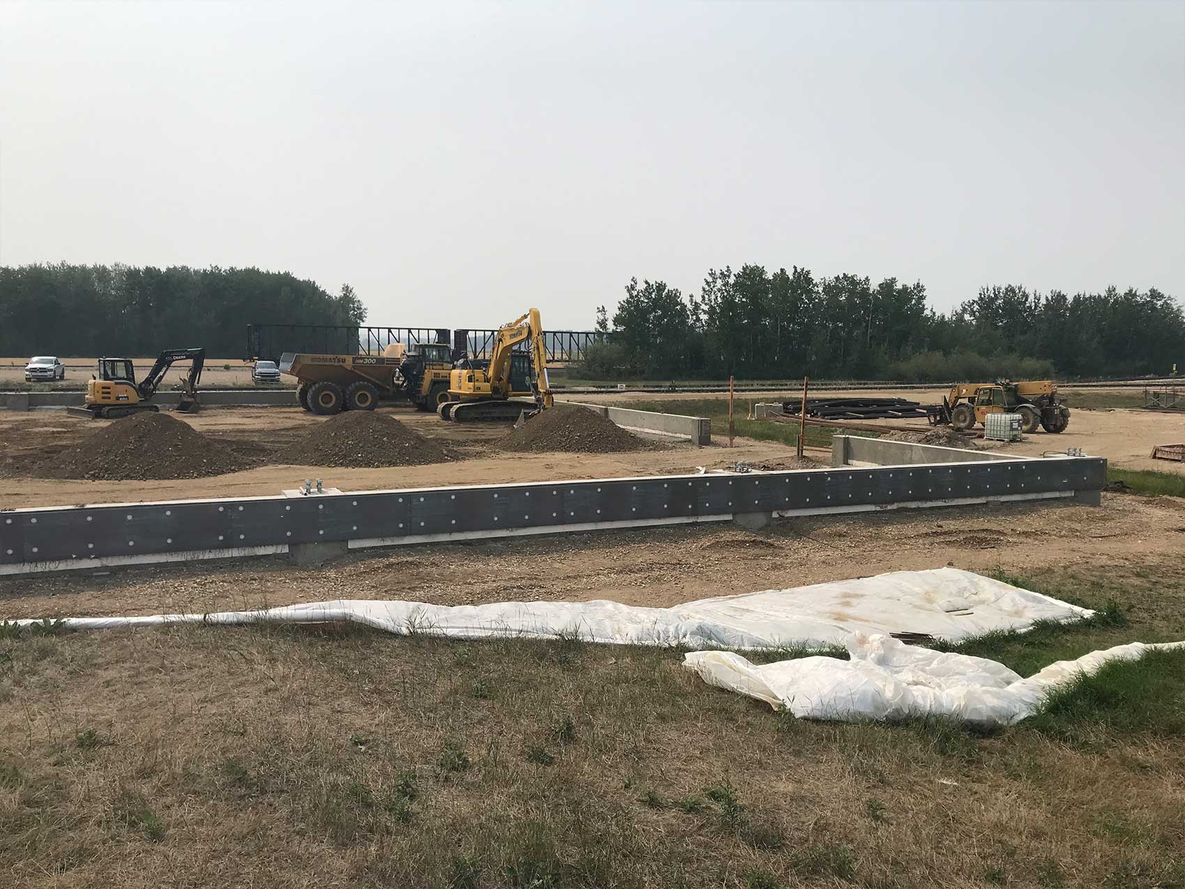 Heavy equipment on work site