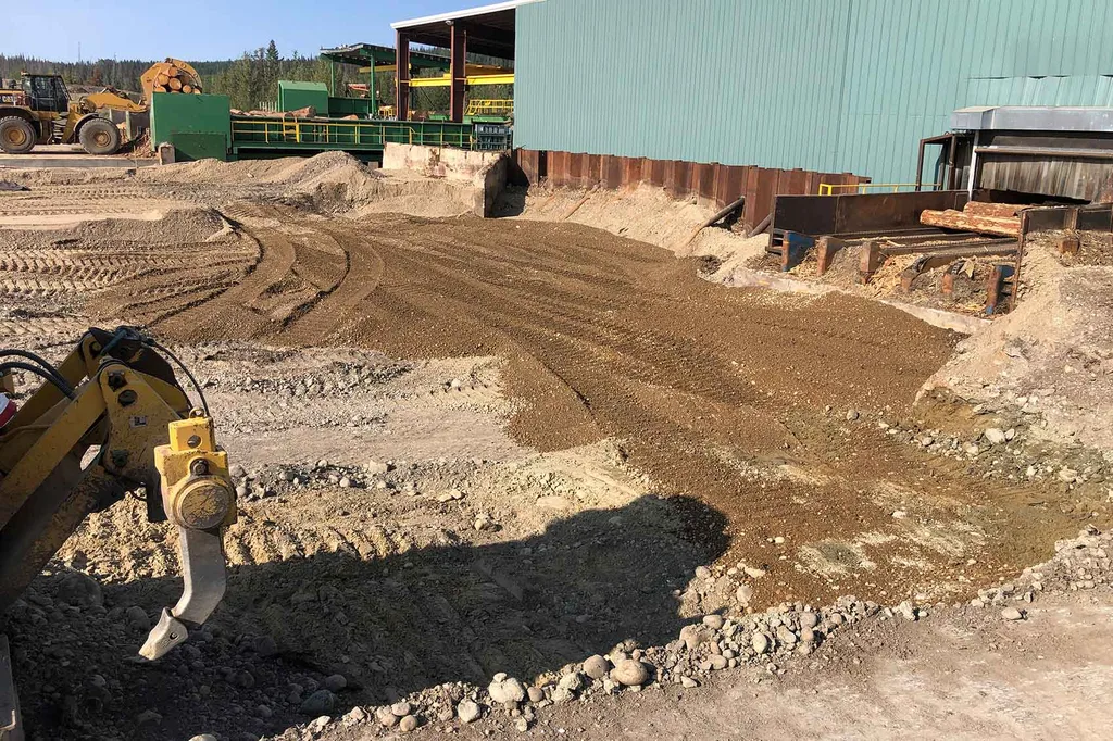 Polar sawmill work site